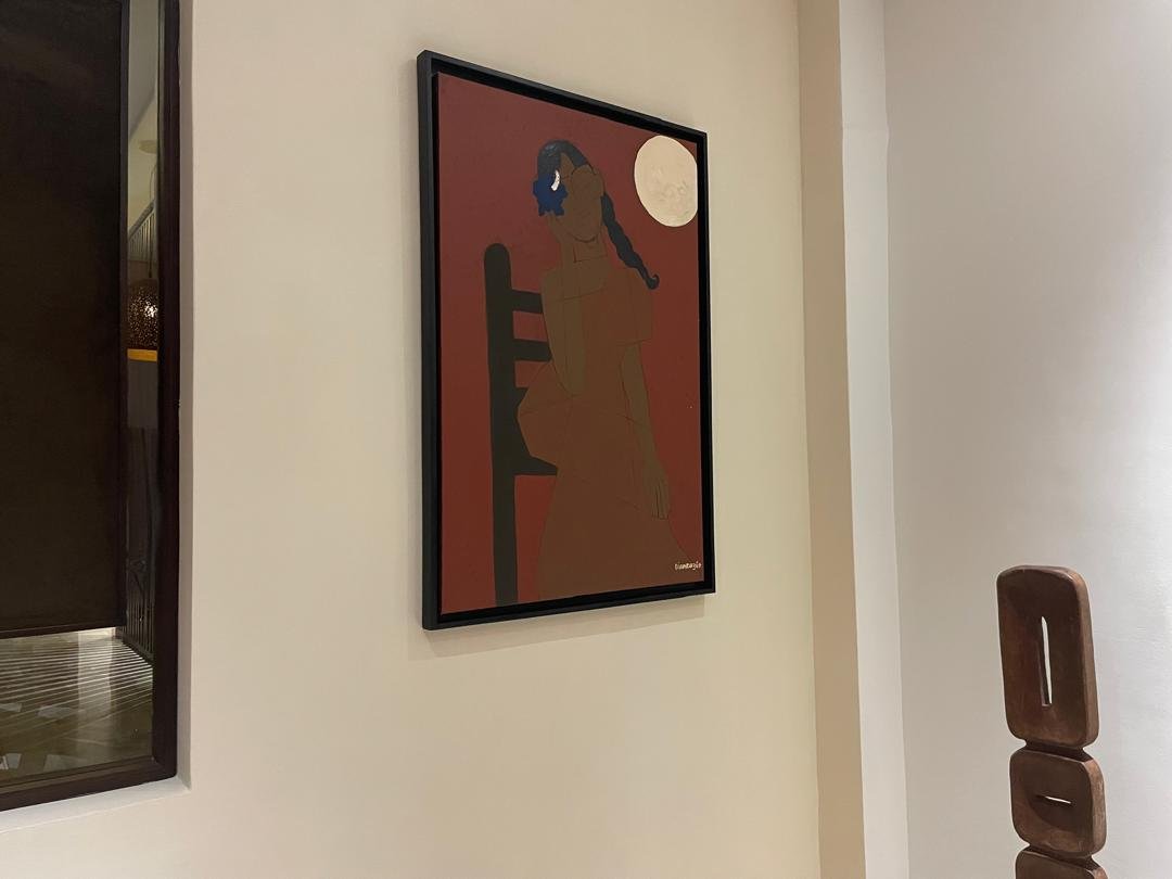 Diane Azie’s Lady on the Chair painting at Joannes.